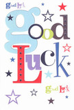 Brimming with cheerful energy, this good luck card is a chorus of supportive wishes, its pastel blue and bold red letters intertwined atop a field of crisp white. Mossy greens and deep violets lend depth, with whimsical stars in navy, lilac, and citrusy lime scattered playfully throughout-calling to mind the sparkle of city lights over Vauxhall Bridge. The multilayered typography dances together, each character chosen with a florist's care to evoke possibility and optimism. The feel of the card is satisfyingly smooth, hinting at the sturdy quality treasured by our Vauxhall customers who want their messages to last. Presented to mark new ventures, from auditions at nearby theatres to first days at offices along Albert Embankment, this card offers more than words. It's a tactile reminder of friendship, belief, and the promise that luck blooms brightest when shared-woven with the same sincere hope we put into every bouquet delivered throughout the neighbourhood.